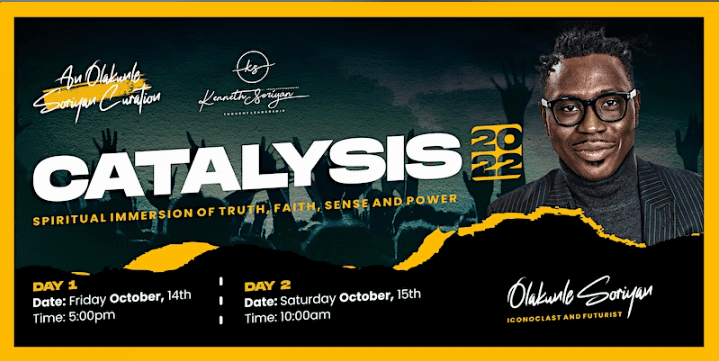 Prepare to Attend CATALYSIS IMMERSION 2022 by Olakunle Soriyan