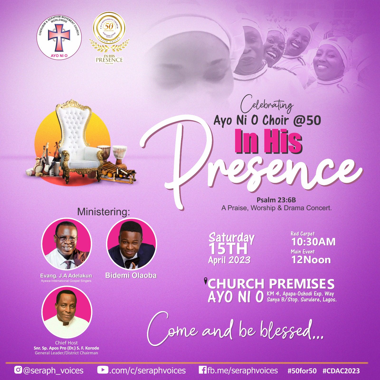 Ayo Ni O Choir celebrate 50th year anniversary ‘In His Presence’